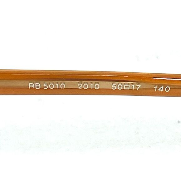 RAY BAN Unisex Reading Glasses Case Orange with Brown Frame ONLY RB 5010 HTF - Picture 5 of 9